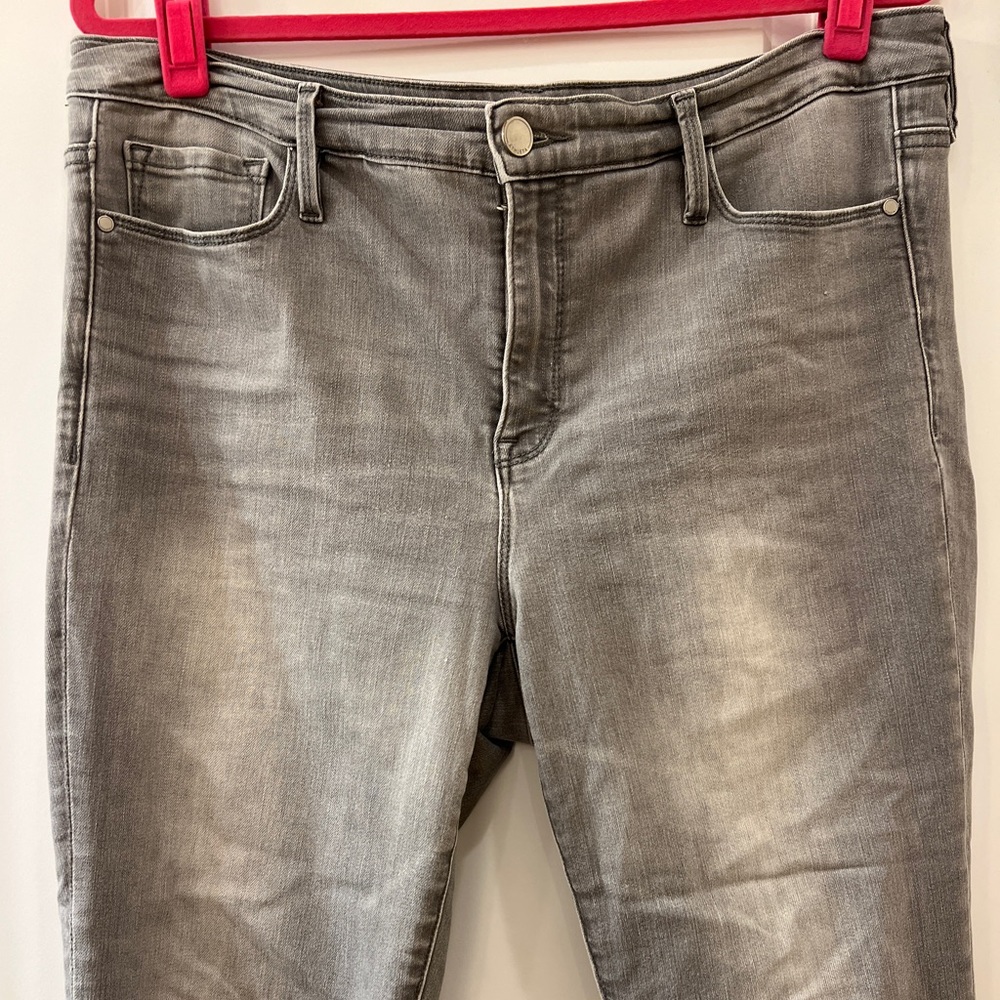 Athleta Sculptek Skinny Jeans, Size 14, Grey Wash